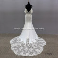 Bridal Gown Italian New Design robe de mariage spaghetti strap sexy mermaid crepe lace wedding dress